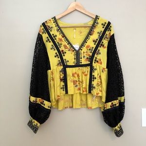 HP 🎉 Free People Boogie All Night Floral Blouse